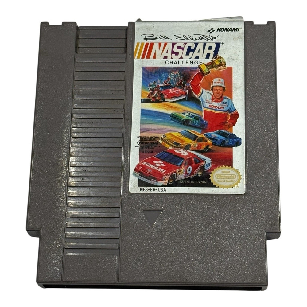 Vintage NES Bill Elliott's NASCAR Challenge Nintendo Game Japan Racing Tested